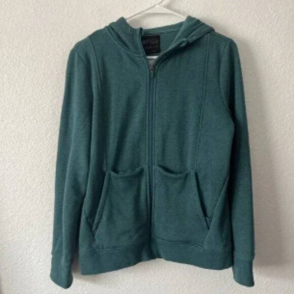 FIGS On Shift Hooded Zip Jacket Hoodie Sz Small Blue - Picture 1 of 6